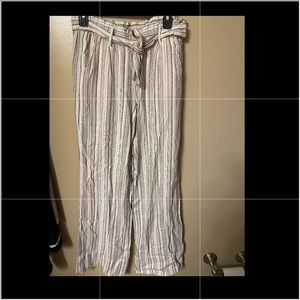 Stripped linen pants - like new condition